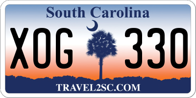 SC license plate XOG330