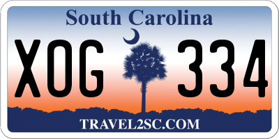 SC license plate XOG334