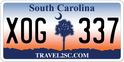 SC license plate XOG337
