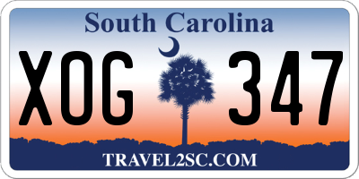 SC license plate XOG347