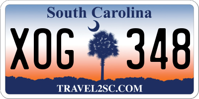 SC license plate XOG348
