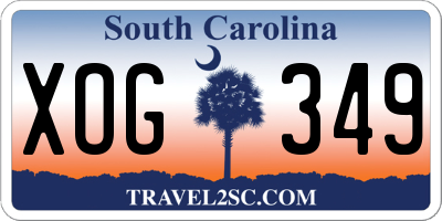 SC license plate XOG349
