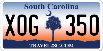 SC license plate XOG350