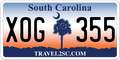 SC license plate XOG355