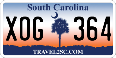 SC license plate XOG364