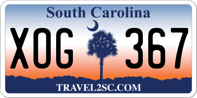 SC license plate XOG367