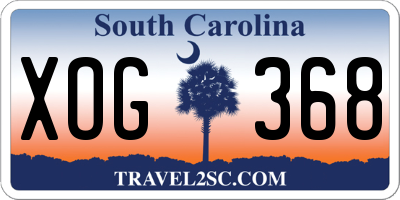 SC license plate XOG368