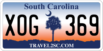 SC license plate XOG369