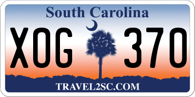 SC license plate XOG370