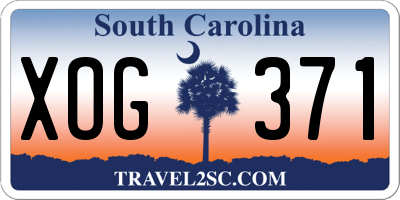 SC license plate XOG371