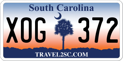 SC license plate XOG372