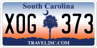 SC license plate XOG373