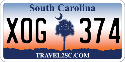 SC license plate XOG374