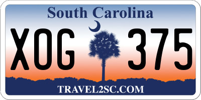 SC license plate XOG375