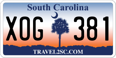 SC license plate XOG381