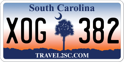 SC license plate XOG382
