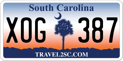 SC license plate XOG387