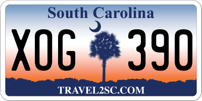 SC license plate XOG390