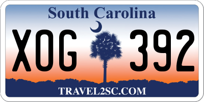 SC license plate XOG392