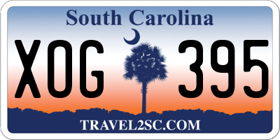 SC license plate XOG395