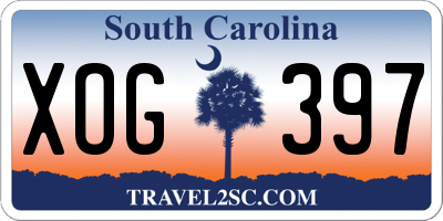 SC license plate XOG397