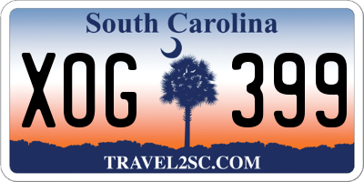 SC license plate XOG399