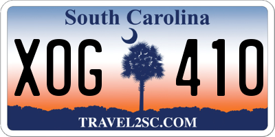 SC license plate XOG410