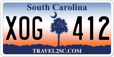 SC license plate XOG412