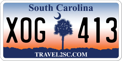 SC license plate XOG413