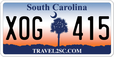 SC license plate XOG415