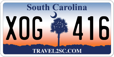 SC license plate XOG416