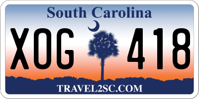 SC license plate XOG418