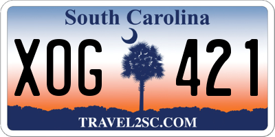 SC license plate XOG421