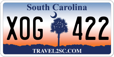 SC license plate XOG422