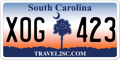 SC license plate XOG423