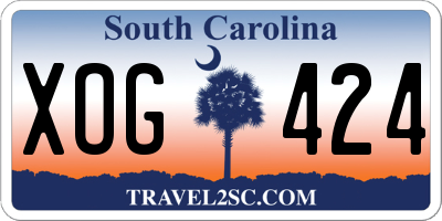 SC license plate XOG424