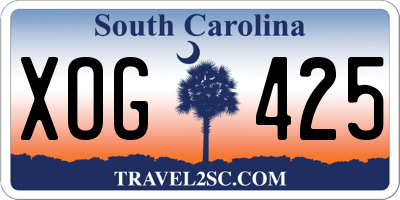 SC license plate XOG425