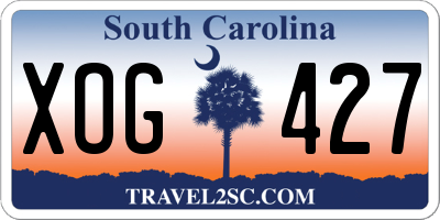 SC license plate XOG427