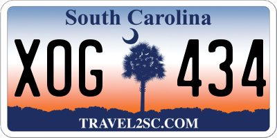 SC license plate XOG434