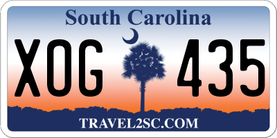 SC license plate XOG435