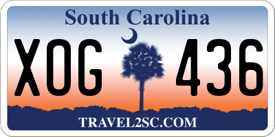 SC license plate XOG436