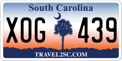 SC license plate XOG439