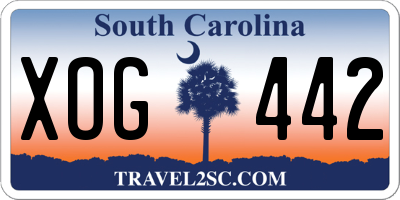 SC license plate XOG442