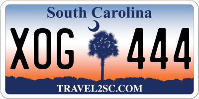 SC license plate XOG444