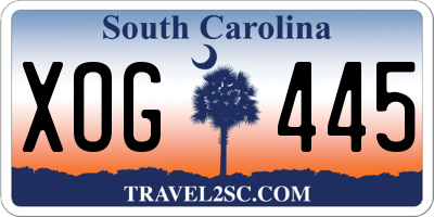 SC license plate XOG445