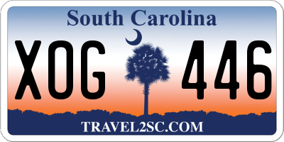 SC license plate XOG446