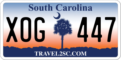 SC license plate XOG447