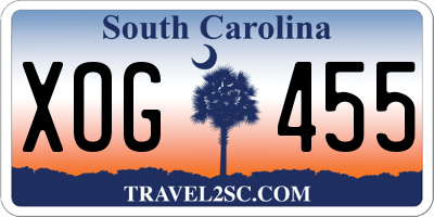 SC license plate XOG455