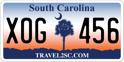 SC license plate XOG456