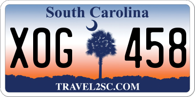 SC license plate XOG458